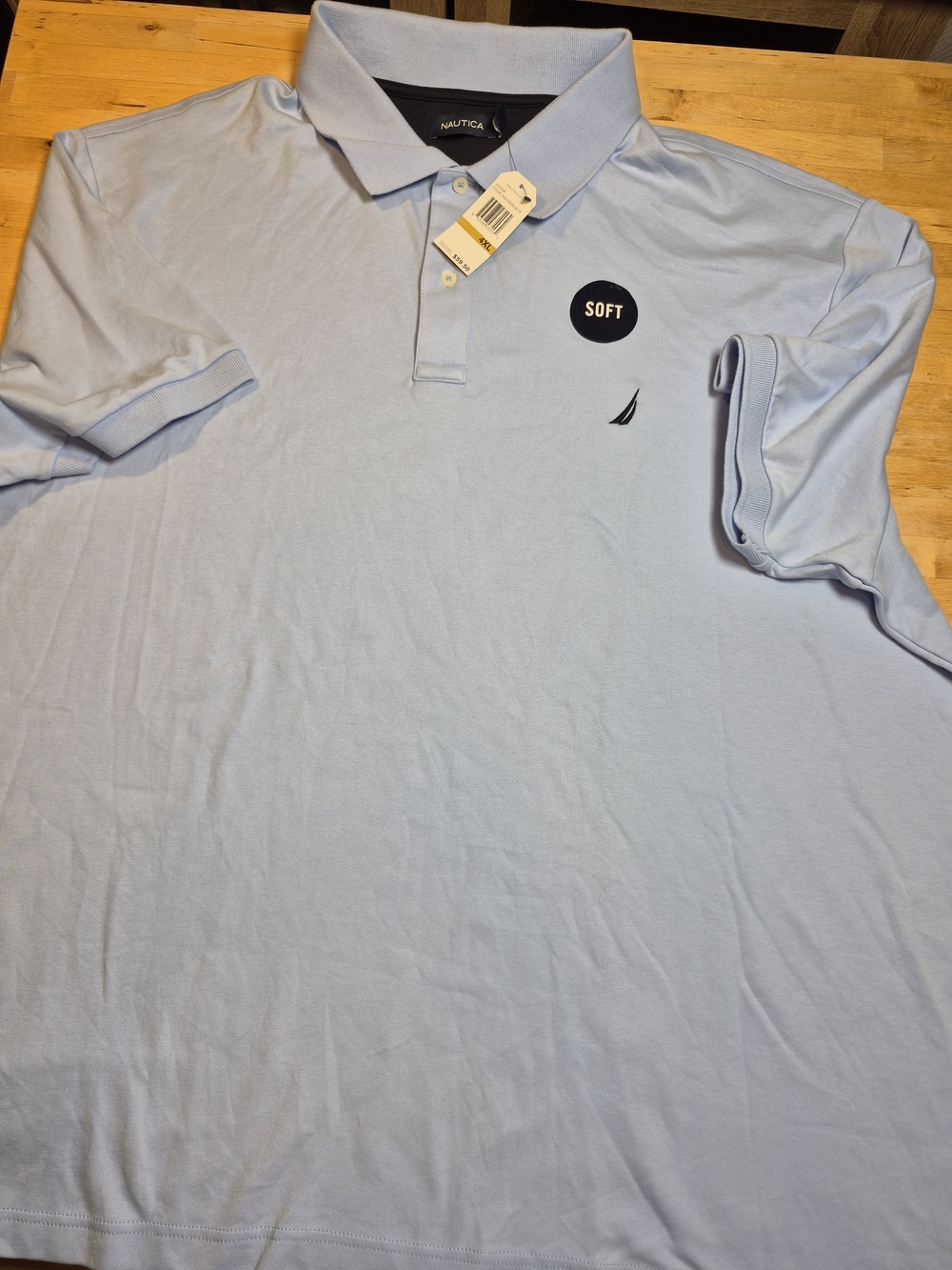 Nautica Pale Blue Polo with Sail Logo